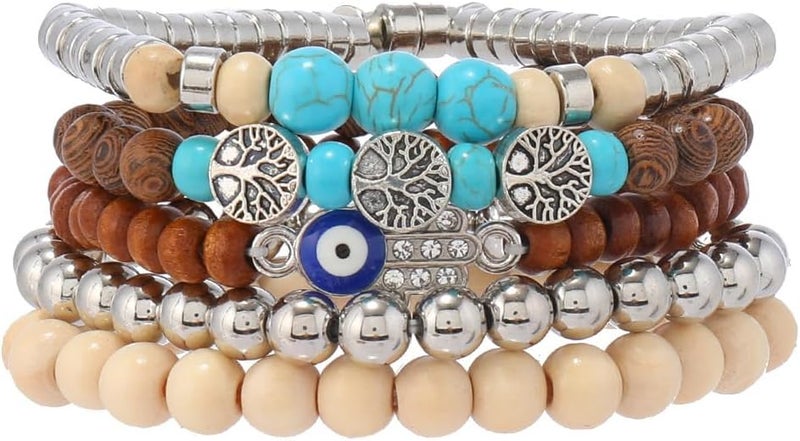 JAVMOO Gothic Bracelet Adjustable Punk Braided Leather Multilayer Grunge Set Bracelets Emo Metal Cuff Wrap Bangles Meaningful Gift - Image 1